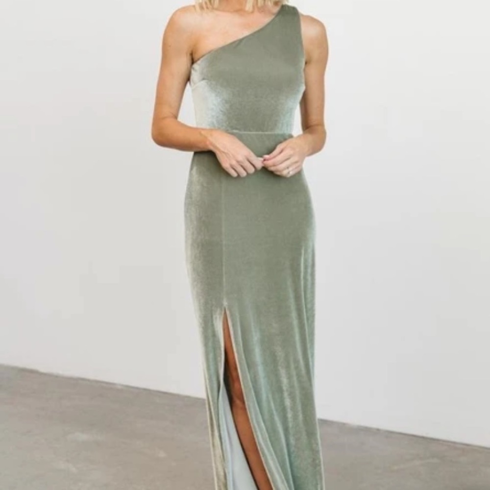 Baltic Born Tatiana Velvet One Shoulder Maxi Dress